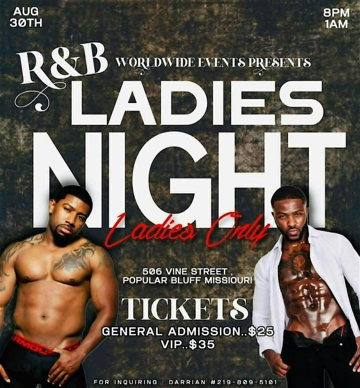 R&B LADIES NIGHT, 30 August | Event in Poplar Bluff | AllEvents