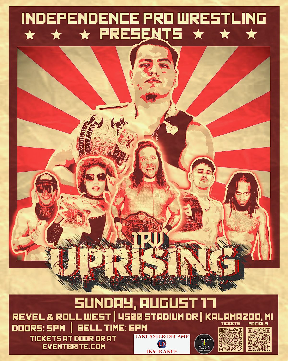 IPW: UPRISING - Live Pro Wrestling SUN 8/17 [6PM] Revel & Roll In Kalamazoo, 17 August | Event in Kalamazoo