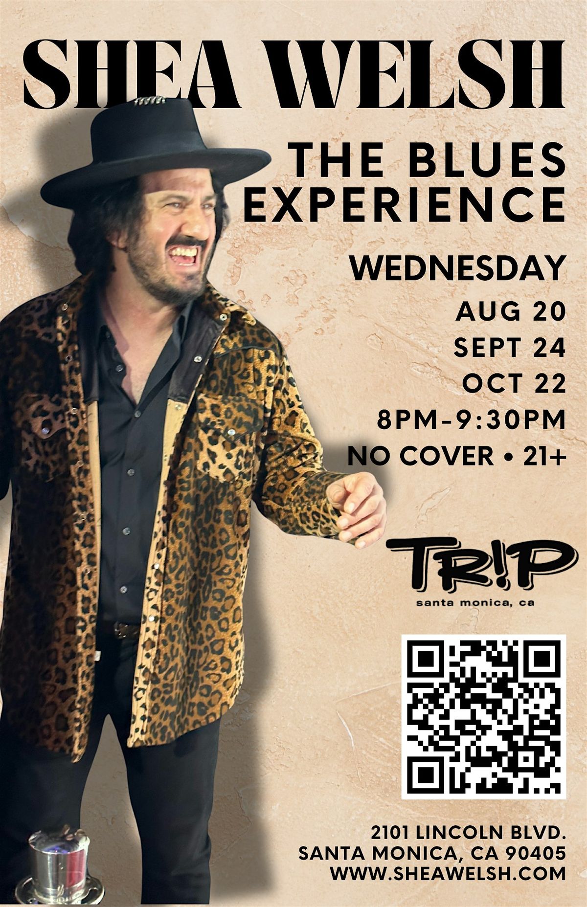 Blues Night @ Trip w/ Shea Welsh The Blues Experience, 20 August | Event in Santa Monica | AllEvents