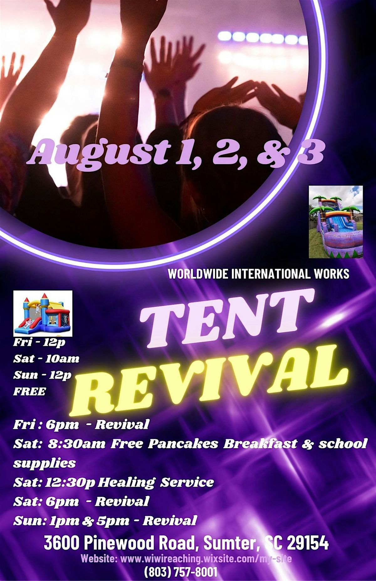 SAVE THE DATES!  REVIVAL IS HERE! Fri 8/1 & Sat 8/2 - @6pm, Sun 8/3 @5pm, 1 August | Event in Sumter | AllEvents