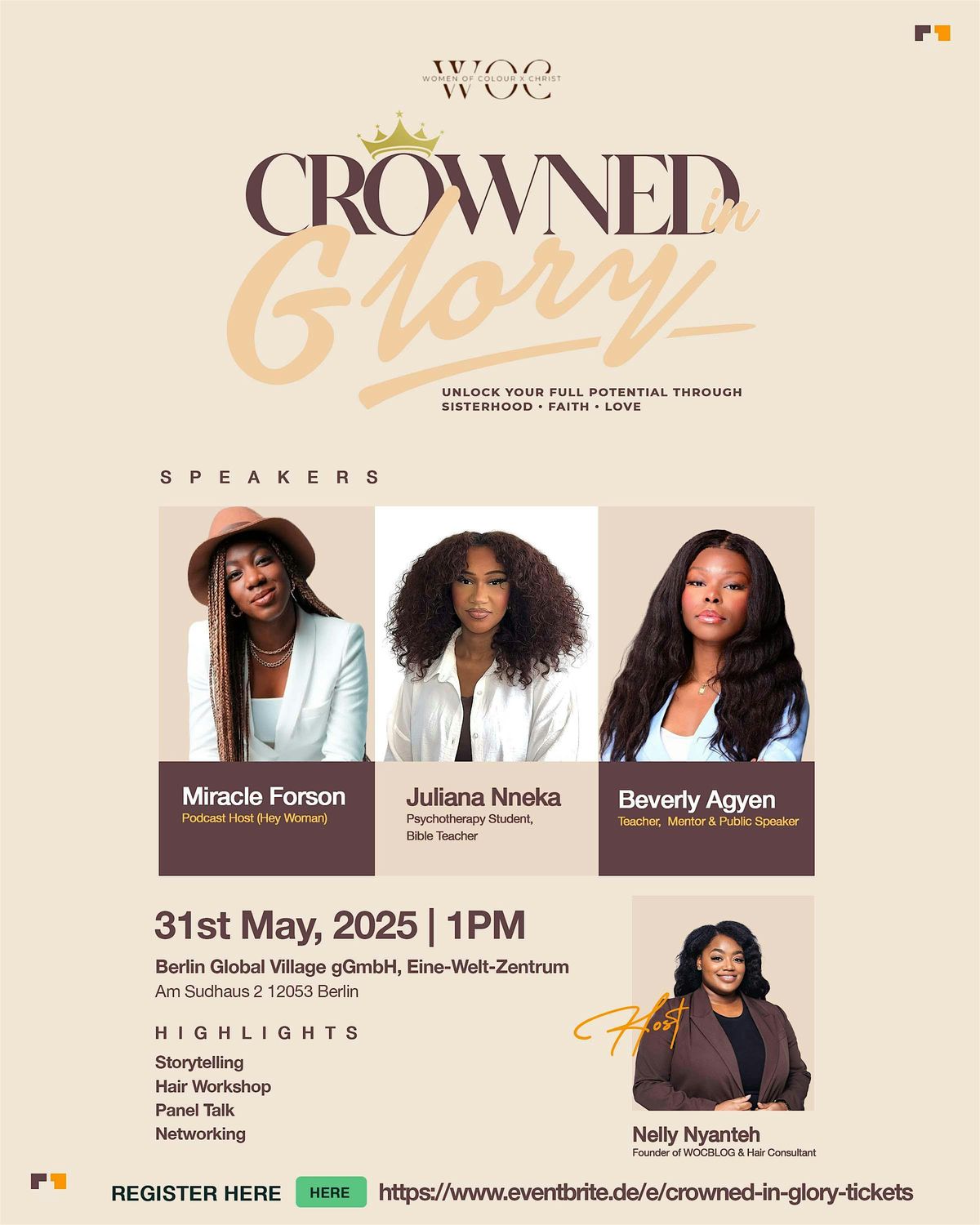 Crowned in Glory, 31 May | Event in Berlin | AllEvents