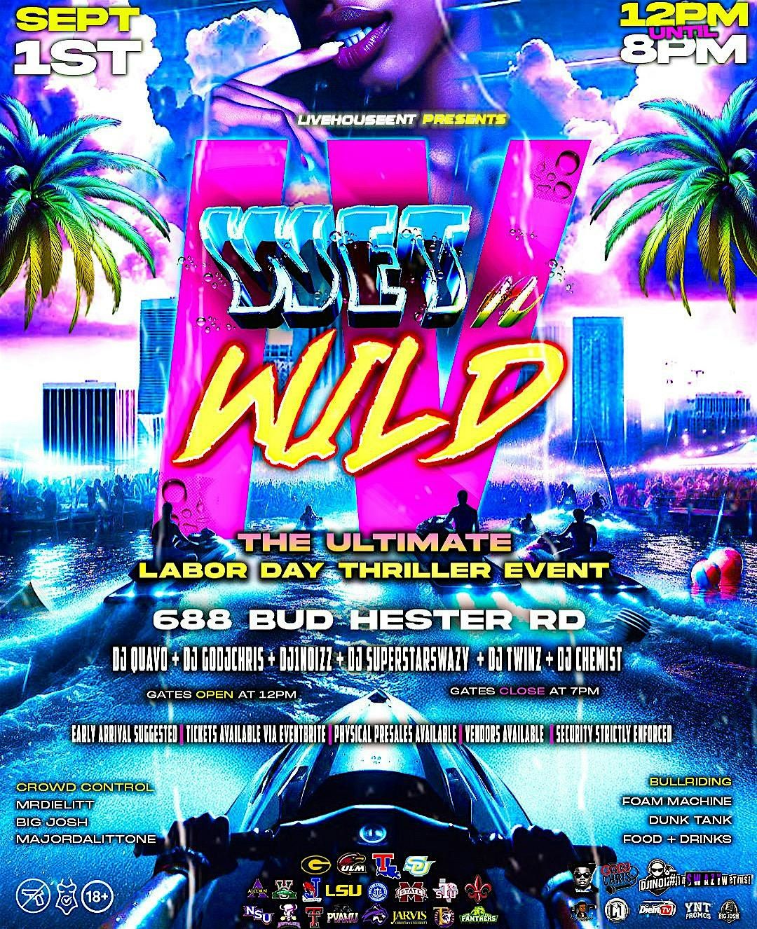 WET ND WILD 4 (TWINSTAYLIT), 1 September | Event in Chatham | AllEvents