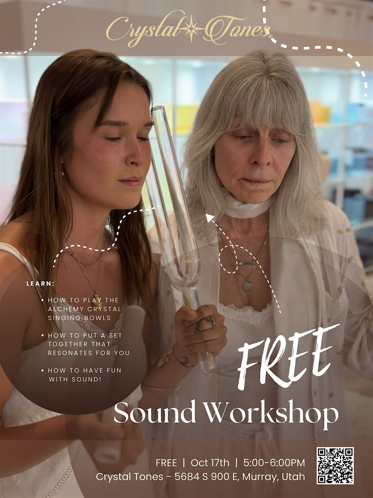 Crystal Tones - Free Sound Workshop, 17 October | Event in Murray | AllEvents
