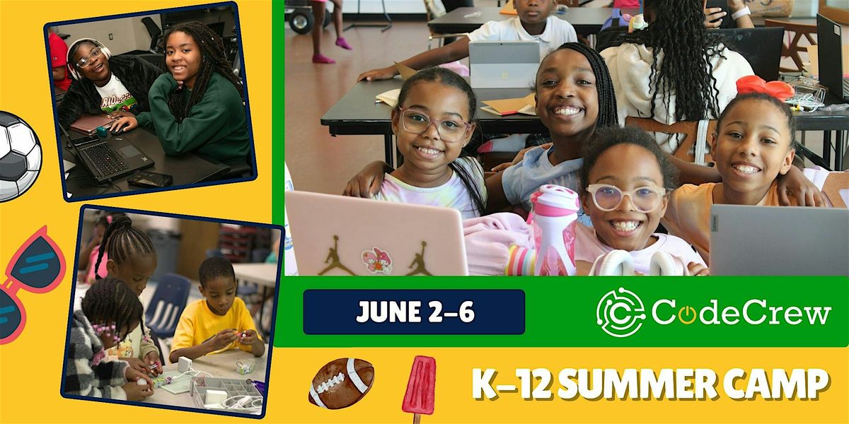 CodeCrew Summer Camp (Week 1: June 2-6), 2 June | Event in Memphis | AllEvents
