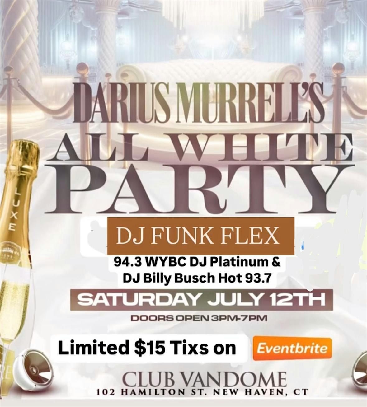 FUNK FLEX WHITE PARTY a Darius Murrell Event, 12 July | Event in New Haven | AllEvents