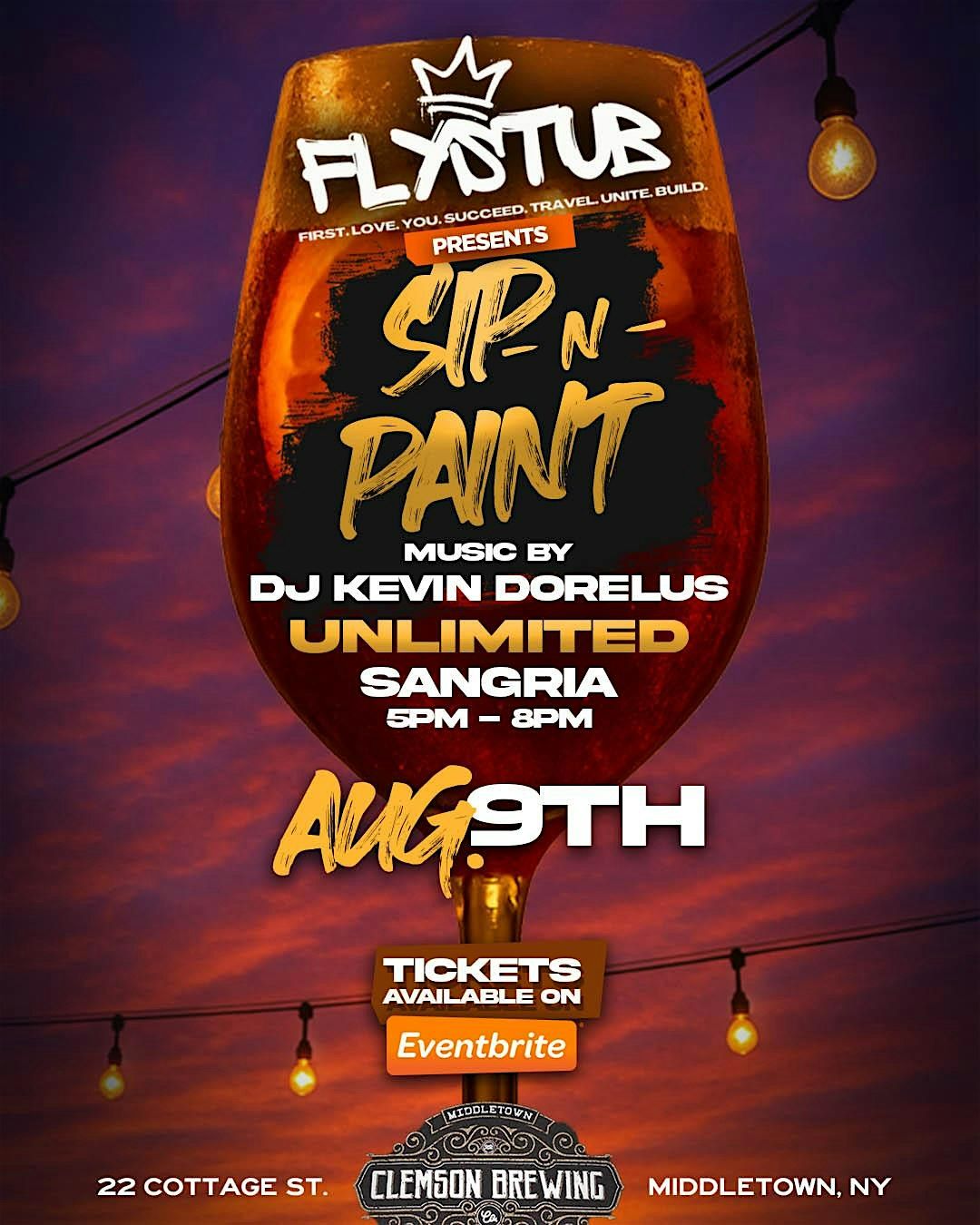 SIP & PAINT @ Clemson Beer Garden, 9 August | Event in Middletown | AllEvents