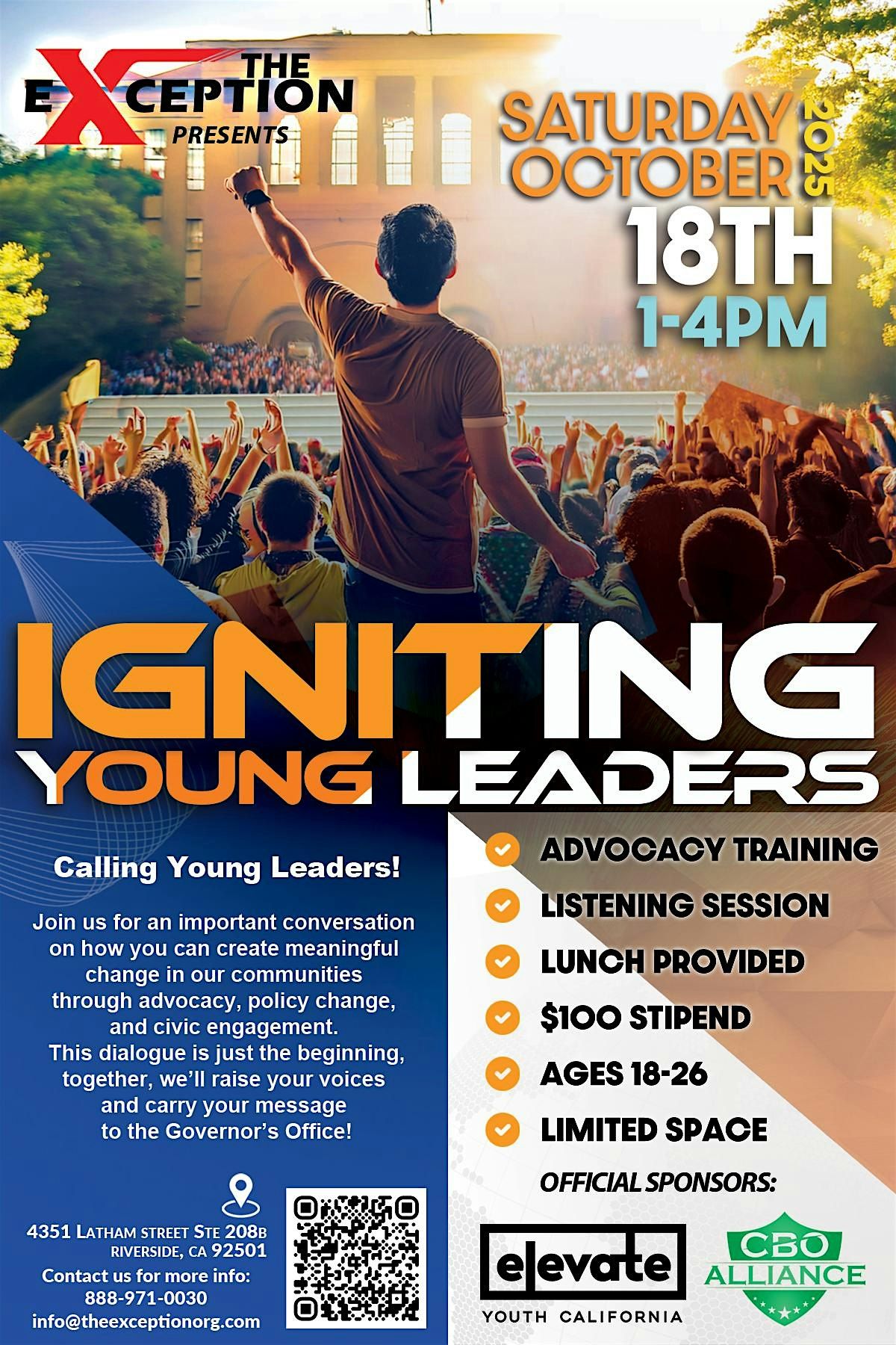 Igniting Young Leaders Listening Session, 18 October | Event in Riverside | AllEvents