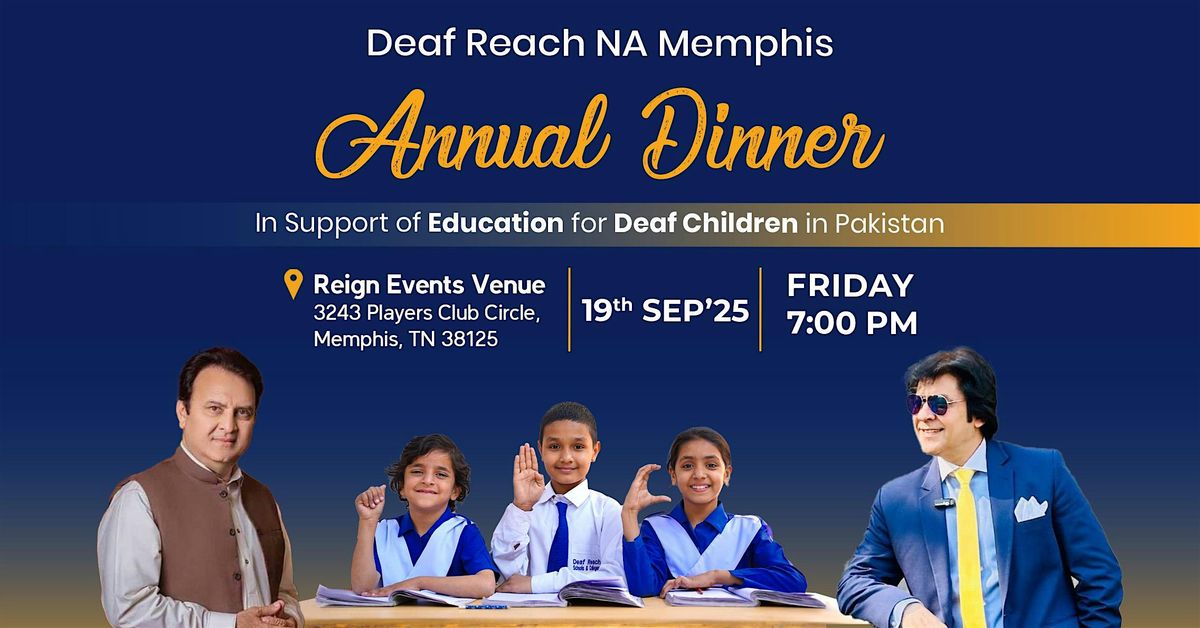 Deaf Reach NA Memphis Annual Dinner, 19 September | Event in Memphis | AllEvents