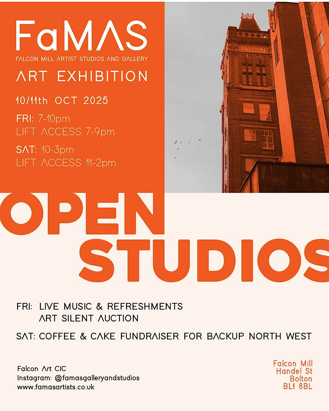 Falcon Mill Artists' Studios -  Autumn Open Studios (Friday Eve), 10 October | Event in Bolton | AllEvents