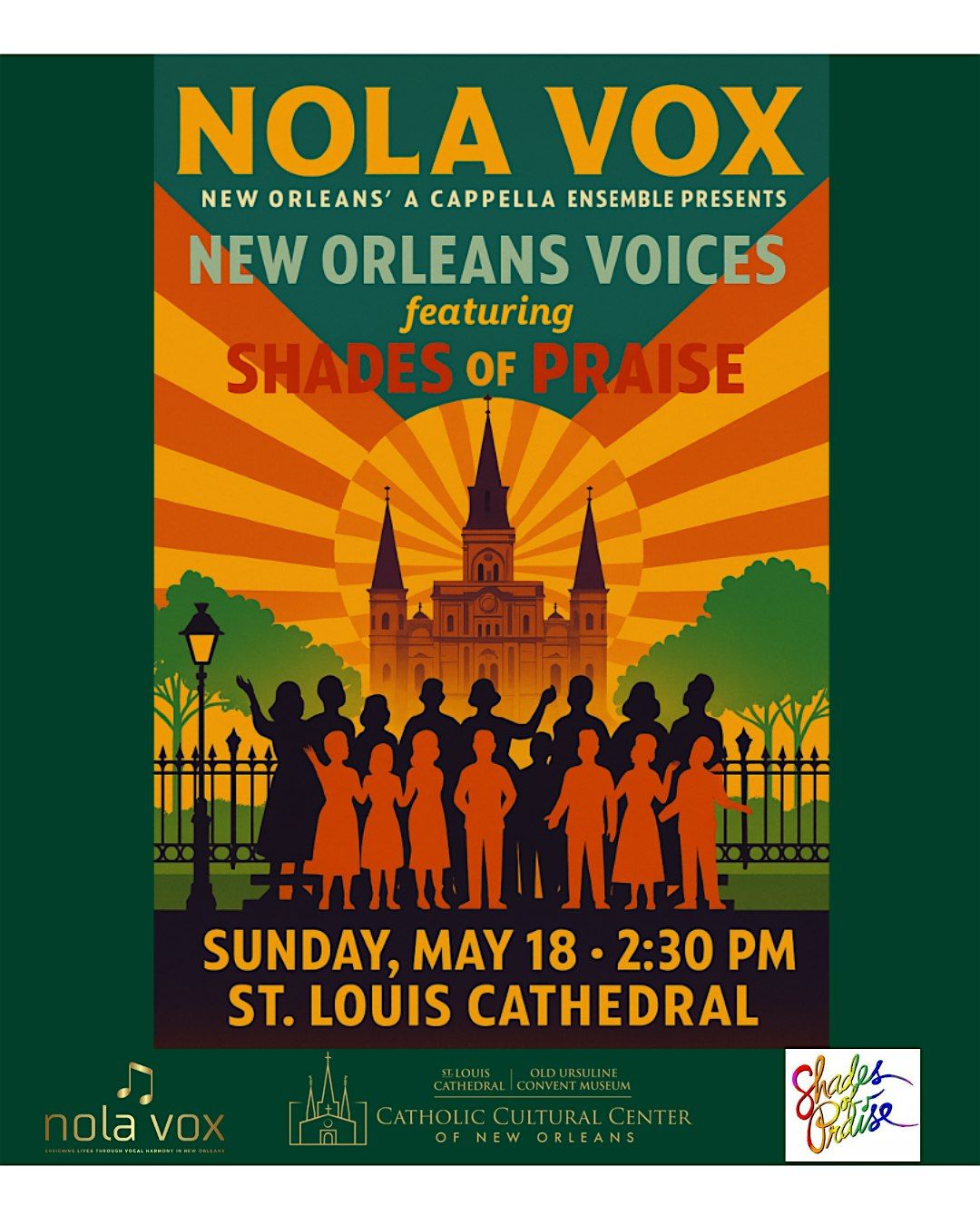 NOLA Vox Presents: New Orleans Voices featuring Shades of Praise, 18 May | Event in New Orleans | AllEvents