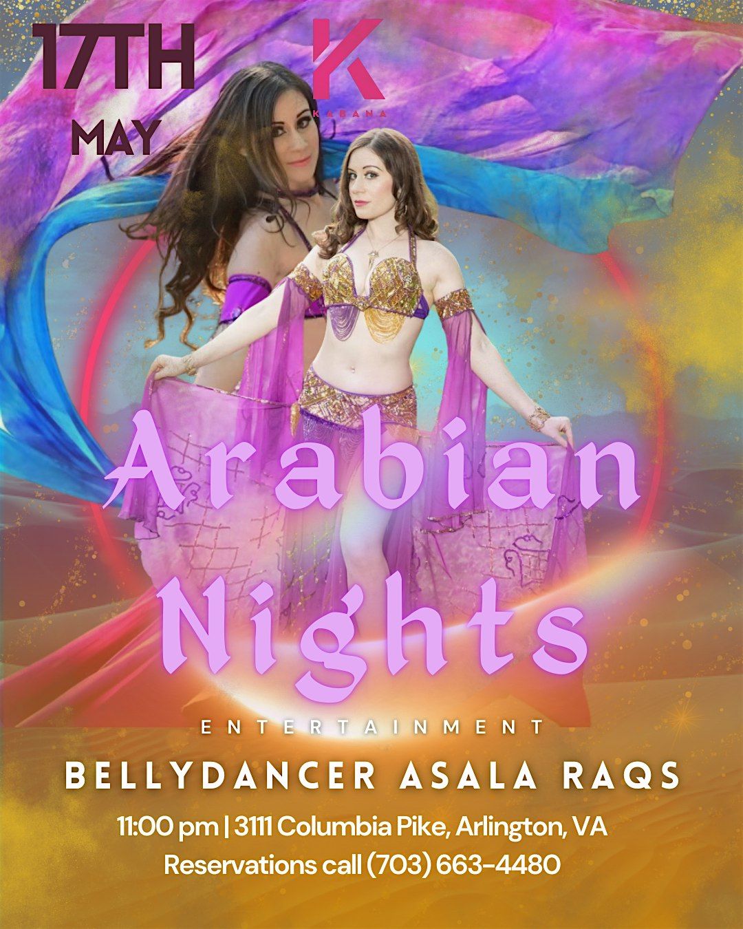 Arabian Nights With Belly dancer Ásala Raqs | Event in Arlington | AllEvents