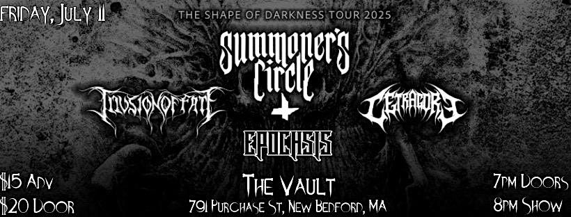 Summoner’s Circle/ Illusion of Fate/ Cetragore/ Epochsis, 11 July | Event in New Bedford | AllEvents