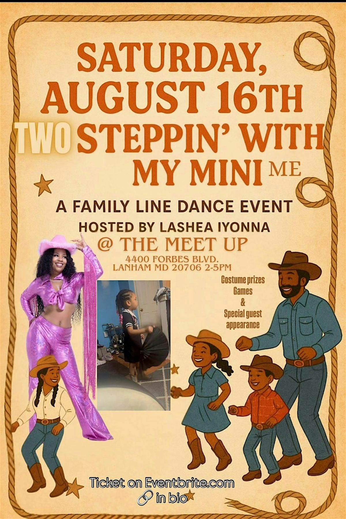 Two Steppin' with My Mini Me, 16 August | Event in Lanham | AllEvents
