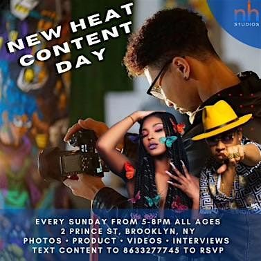 New Heat Studios Content Day | Event in Brooklyn | AllEvents