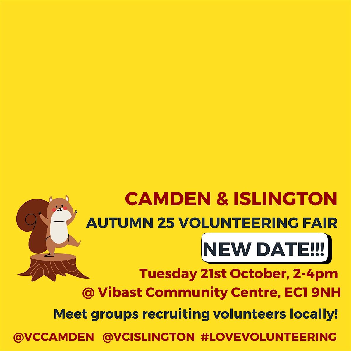 Camden and Islington Autumn 25 Volunteering Fair, 21 October | Event in London | AllEvents