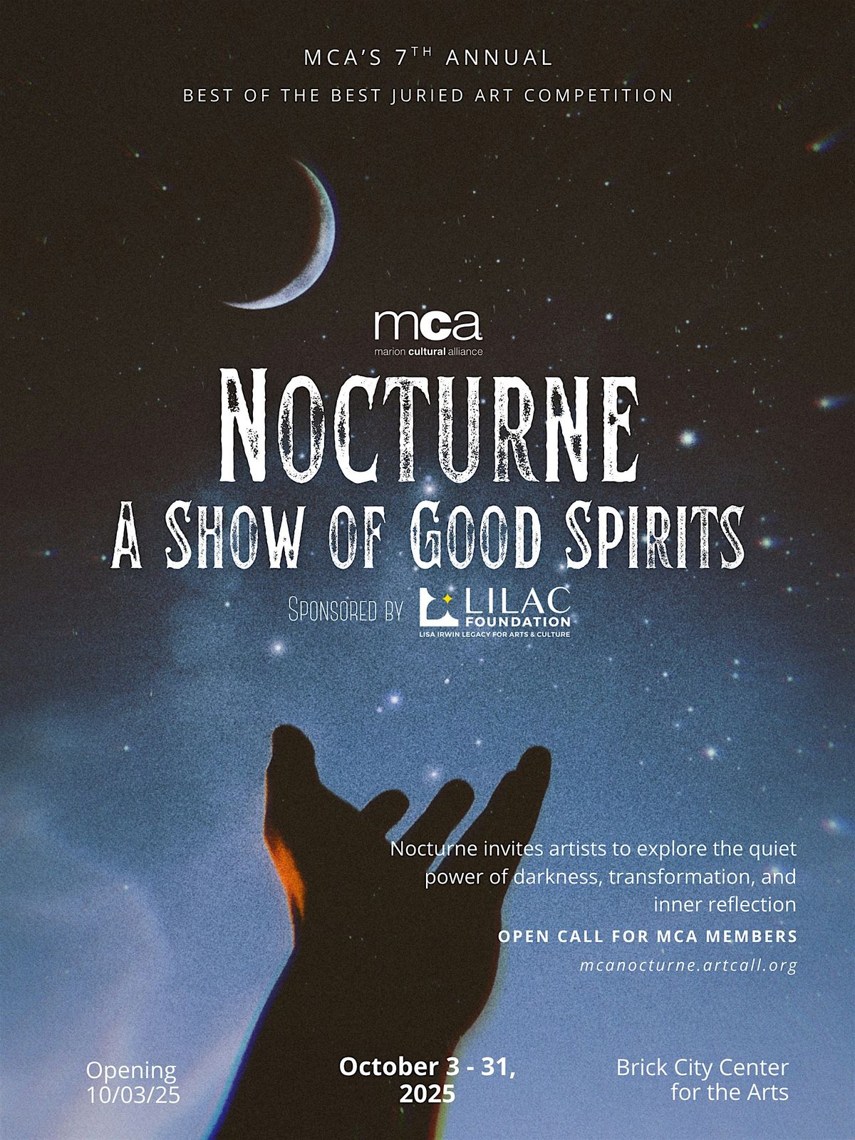 Nocturne: A Show of Good Spirits | MCA October Member's Reception, 3 October | Event in Ocala | AllEvents