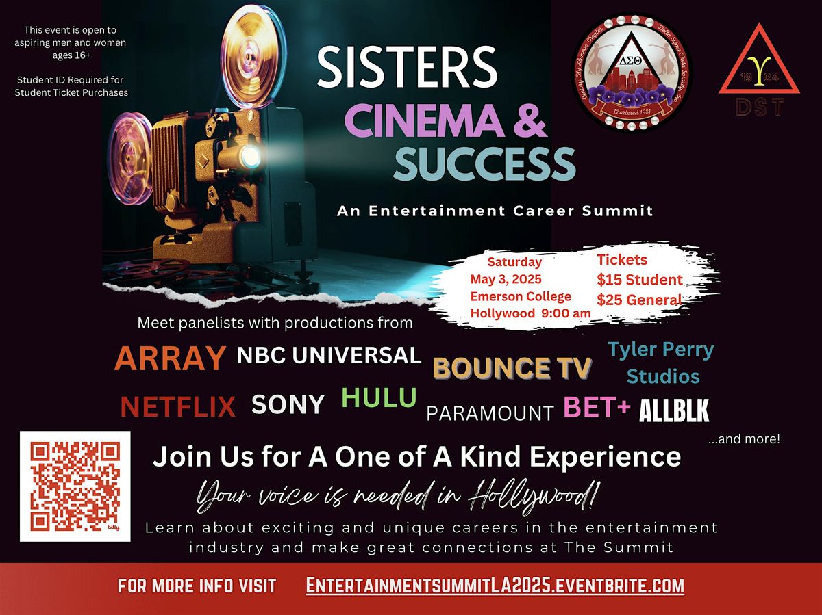 Sisters, Cinema, & Success - An Entertainment Career Summit, 3 May | Event in Los Angeles | AllEvents
