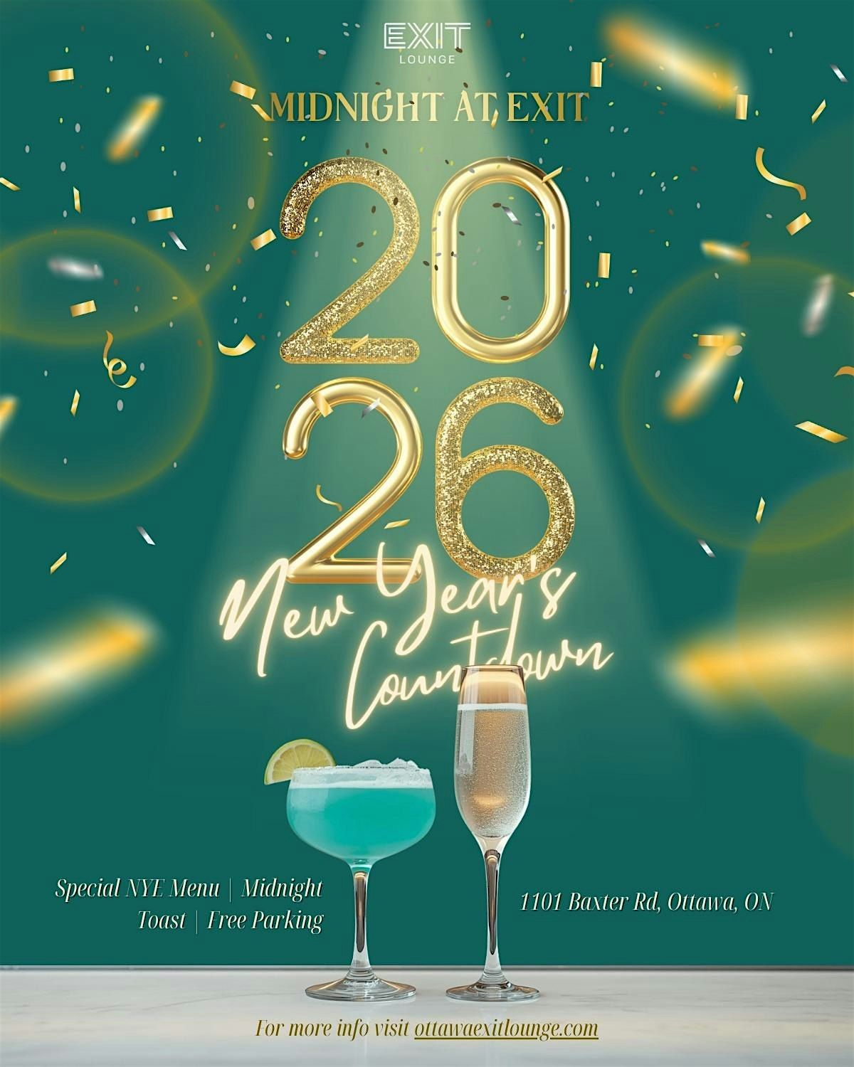 NYE at EXIT LOUNGE, 31 December | Event in Ottawa | AllEvents