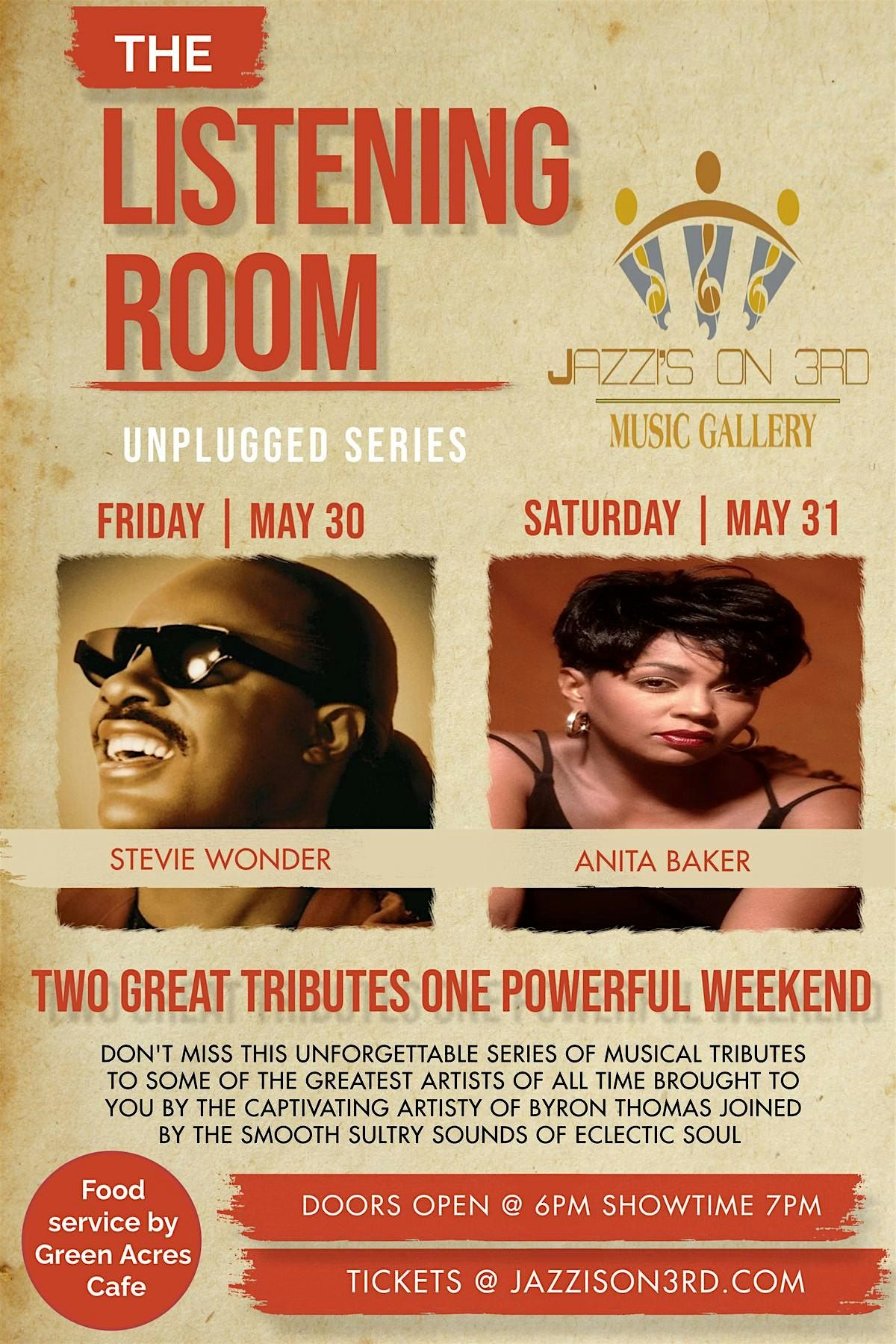 The Listening Room...Unplugged   a Tribute to Stevie Wonder and Anita Baker | Event in Birmingham | AllEvents