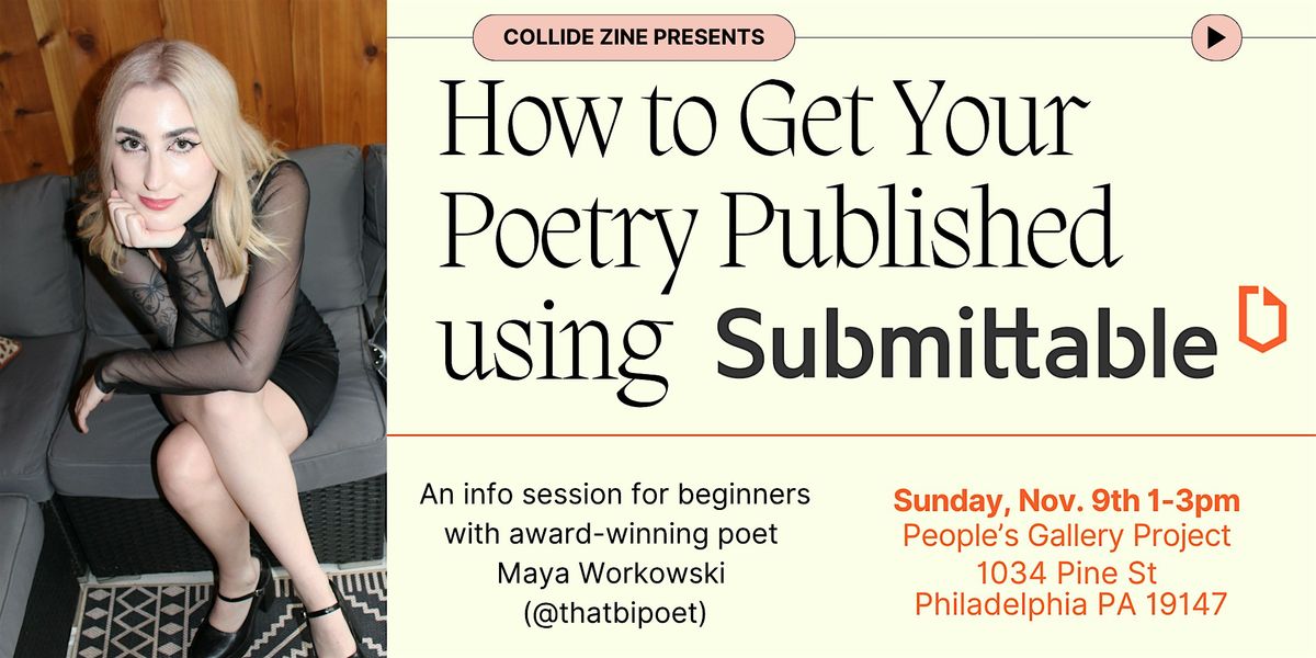 How to Get Your Poetry Published: An Info Session for Beginners, 9 November | Event in Philadelphia | AllEvents