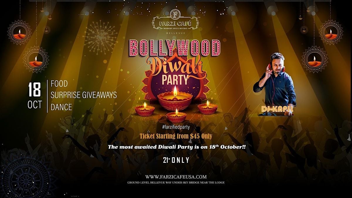 The Sparkle Soiree - Diwali Party at Farzi Cafe, 18 October | Event in Bellevue | AllEvents