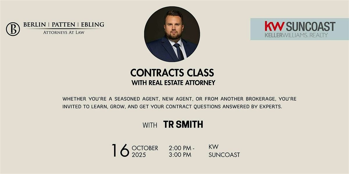 Contracts Class with TR Smith, 16 October | Event in Bradenton | AllEvents
