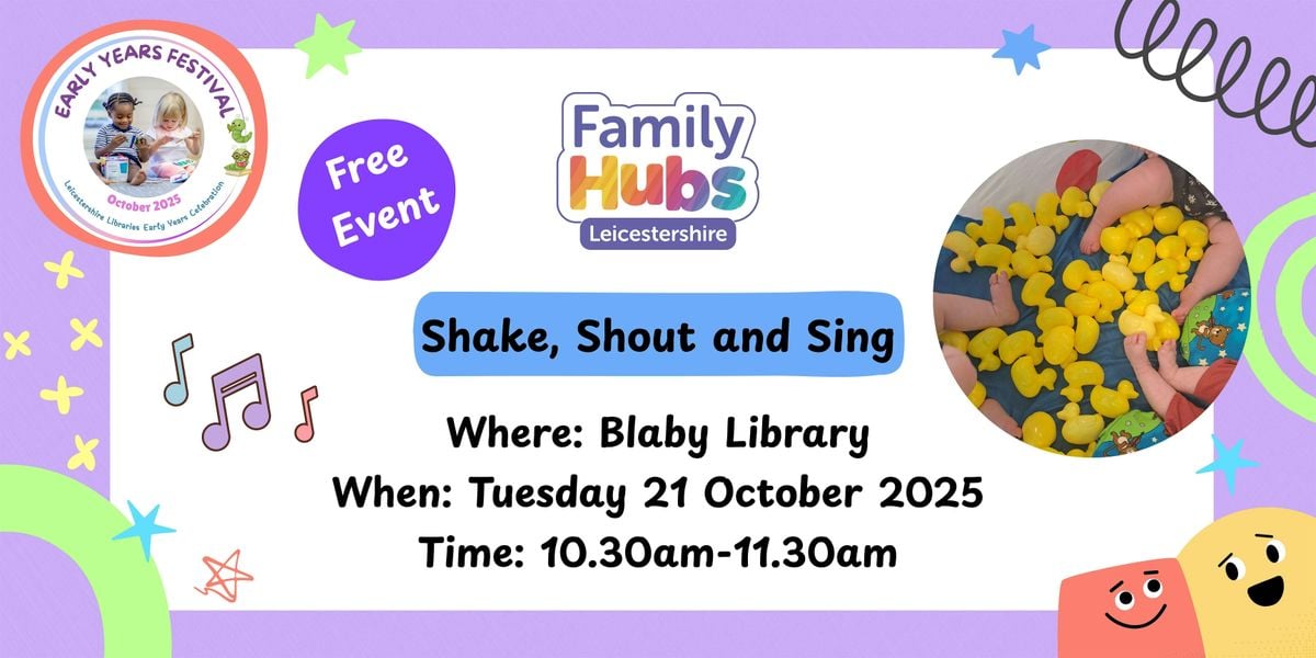 Shake, Shout and Sing!, 21 October | Event in Blaby | AllEvents