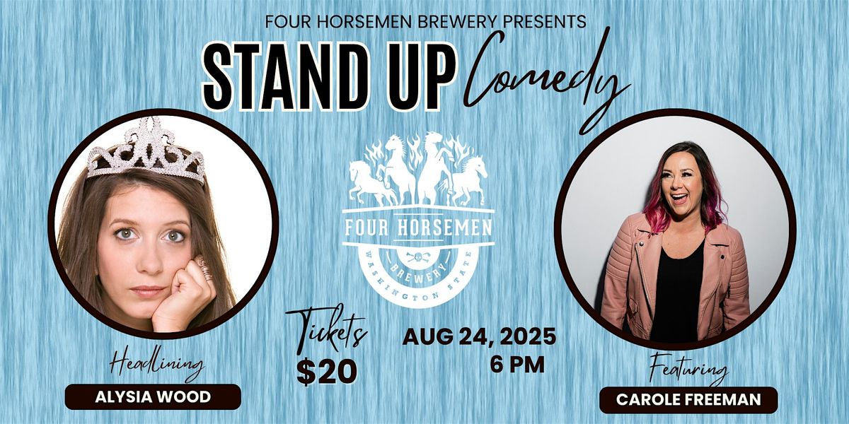 Stand Up Comedy with Alysia Wood @ Four Horsemen Brewery, 24 August | Event in Kent | AllEvents