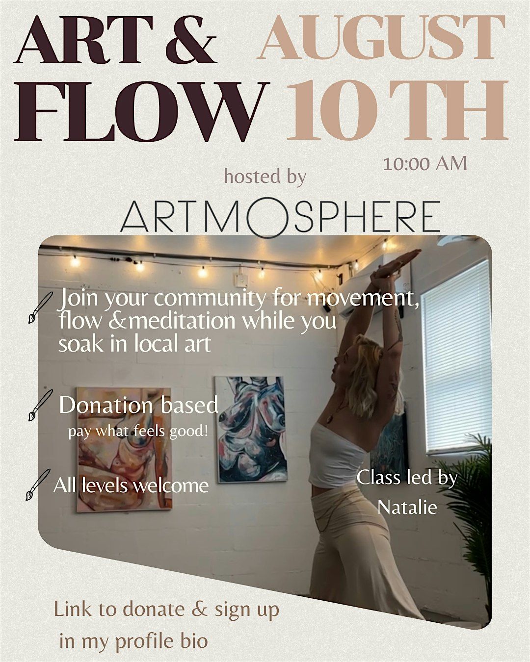 Art & Flow with Natalie at Artmosphere | Event in St. Petersburg | AllEvents