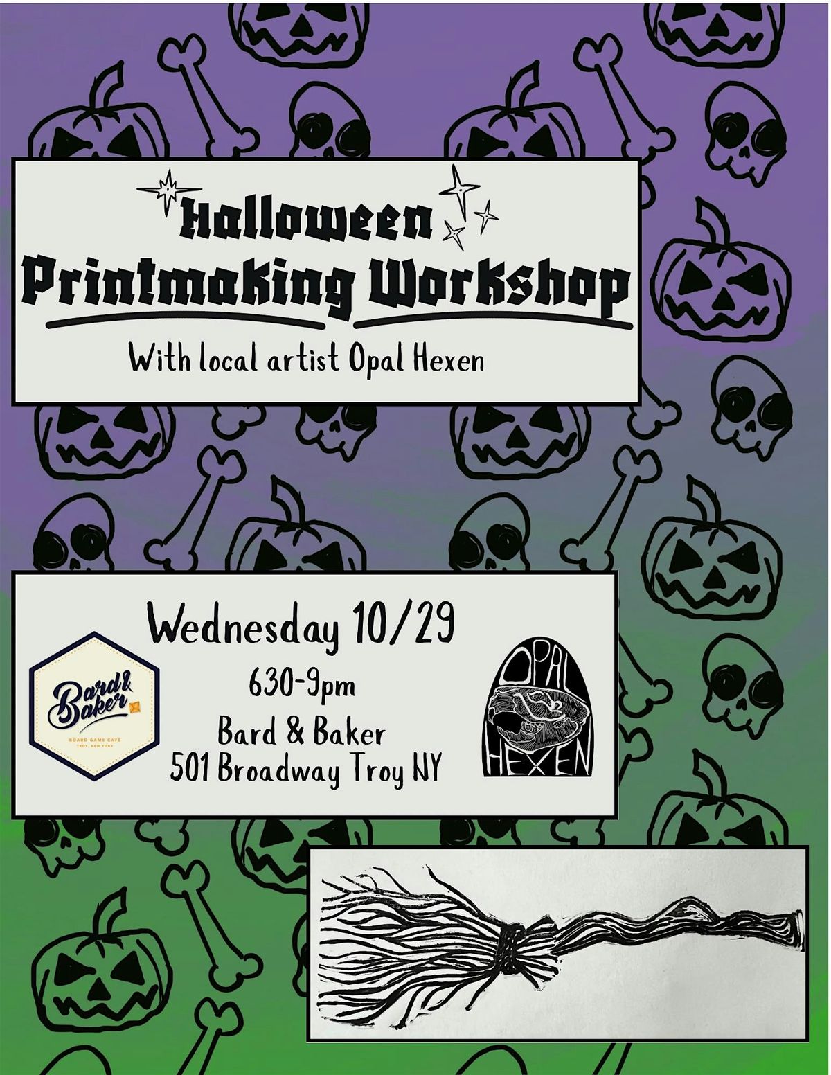Halloween Printmaking Workshop, 17 November | Event in Troy | AllEvents