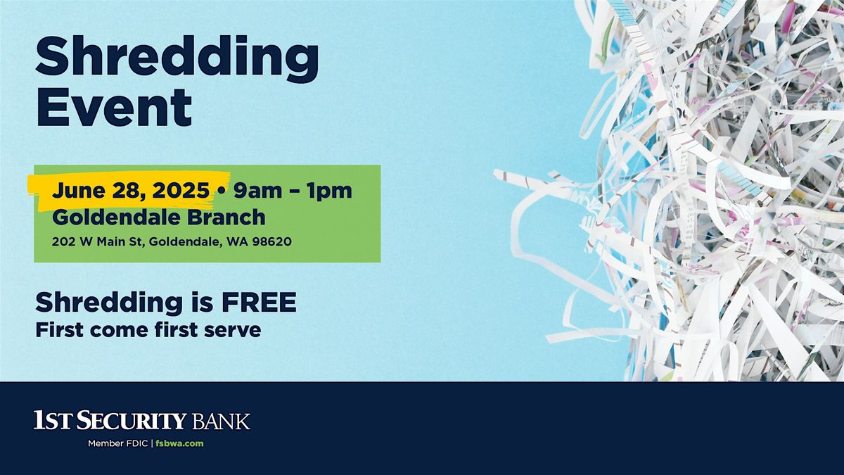 Goldendale Shredding Event, 28 June | Event in Goldendale | AllEvents