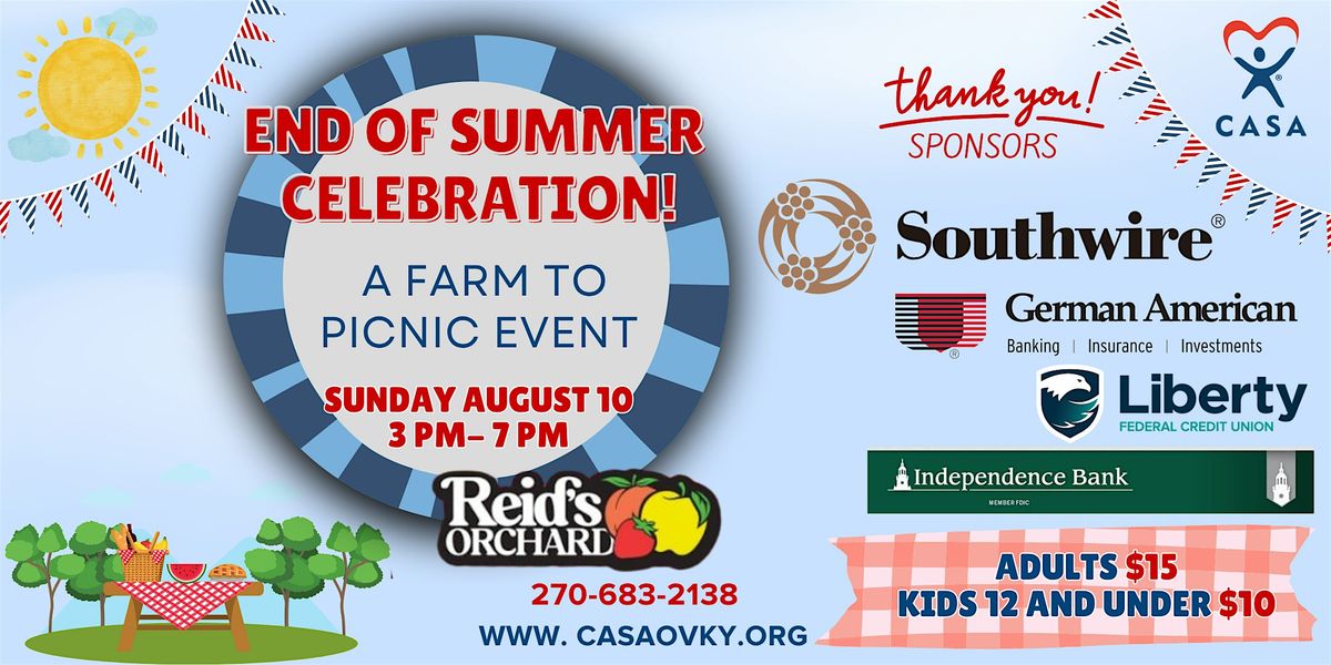 End of Summer Celebration: A Farm to Picnic Event, 10 August | Event in Owensboro | AllEvents