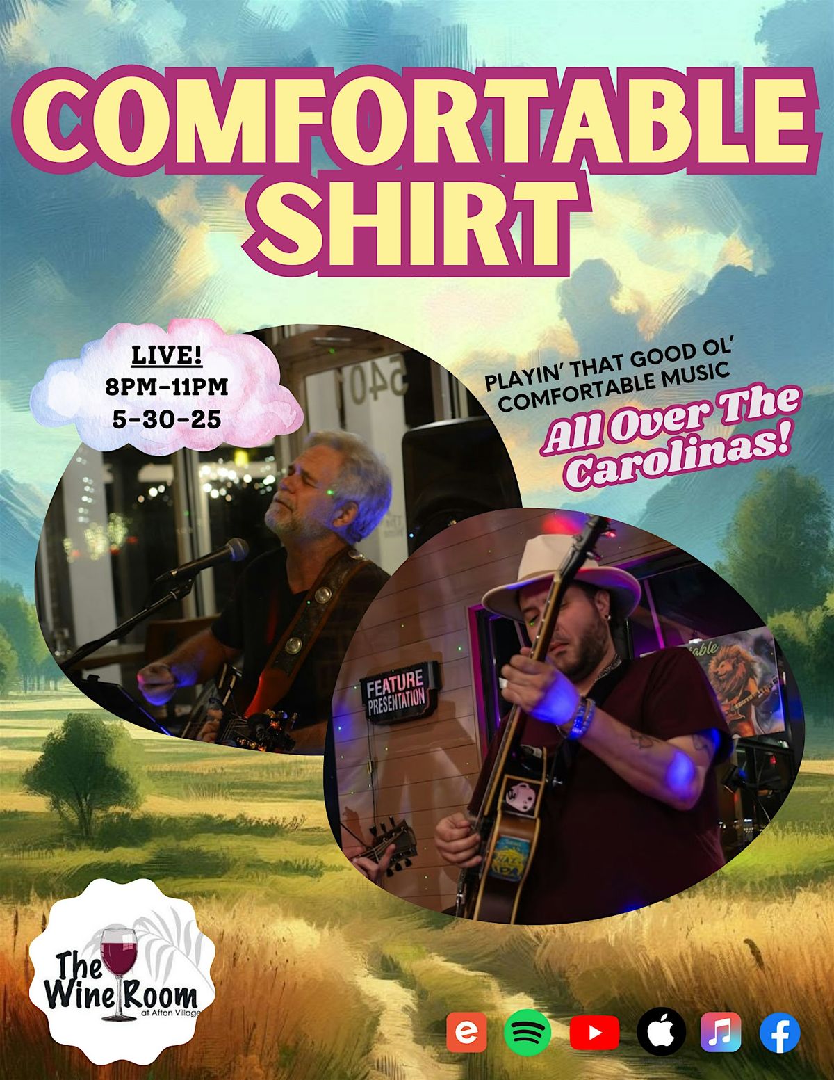 Comfortable Shirt: Live From The Wine Room, 30 May | Event in Concord | AllEvents