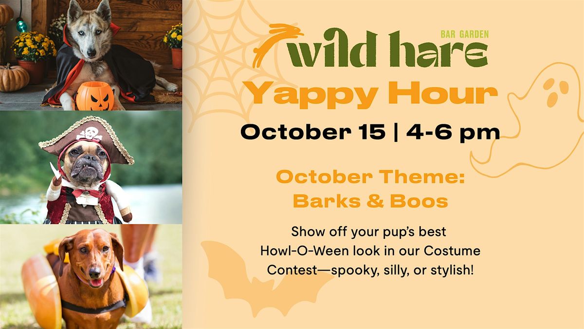 Yappy Hour | Barks & Boos, 15 October | Event in San Diego | AllEvents