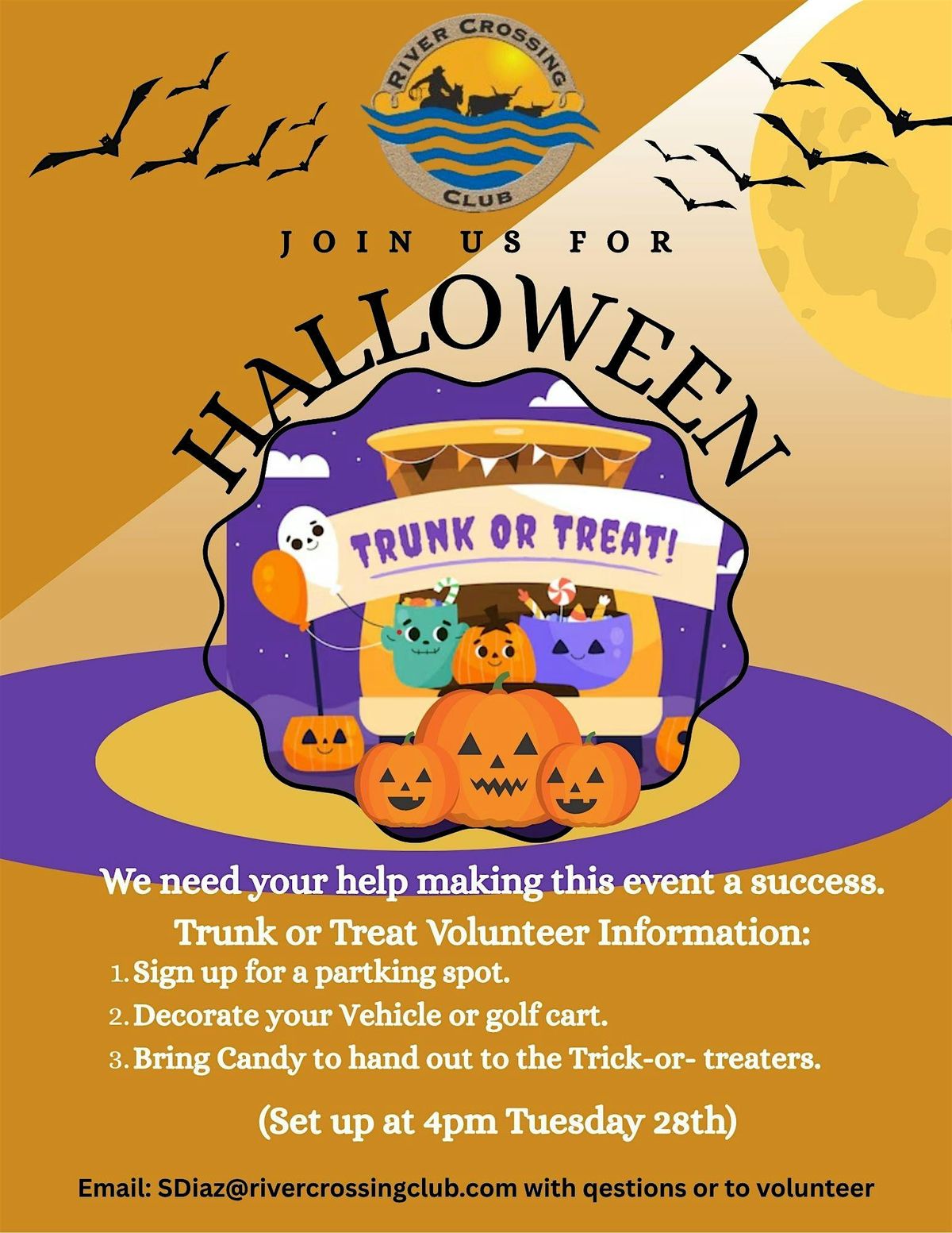 Volunteer sign ups for Halloween Trunk or Treat, 28 October | Event in Spring Branch | AllEvents