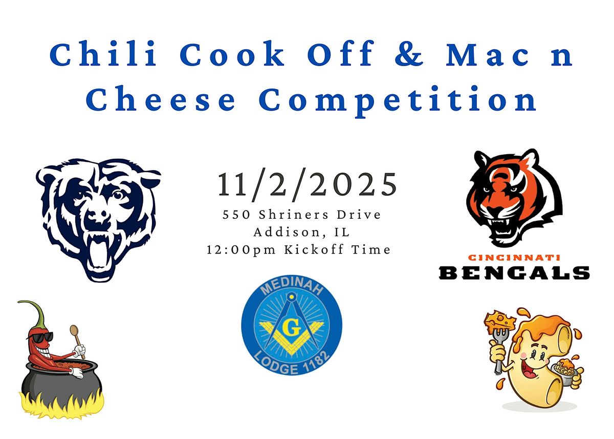 2nd Annual Chili Cook Off with  Mac n Cheese Entries  - Sunday 11/2, 2 November | Event in Addison | AllEvents