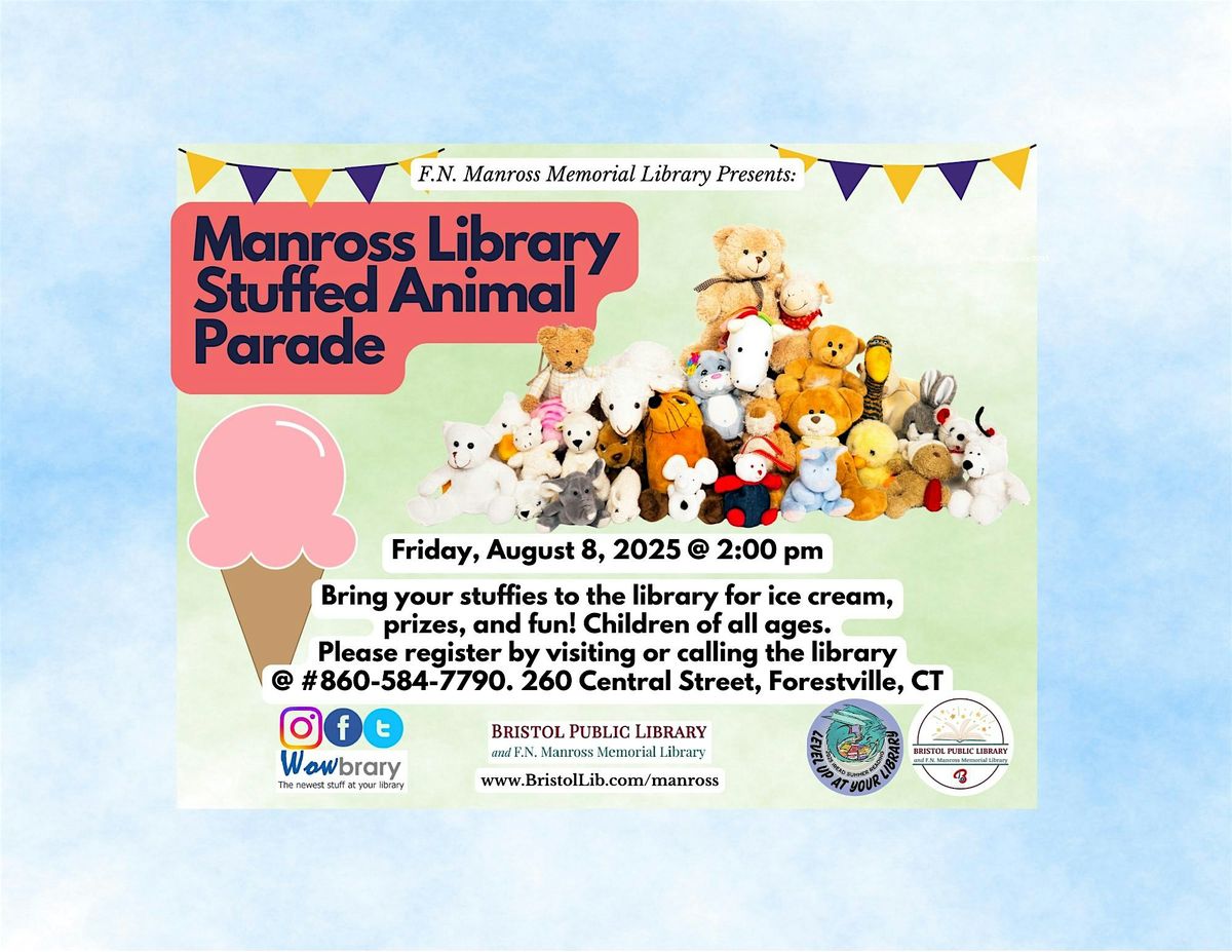 Manross Library Stuffed Animal Parade, 8 August | Event in Bristol | AllEvents