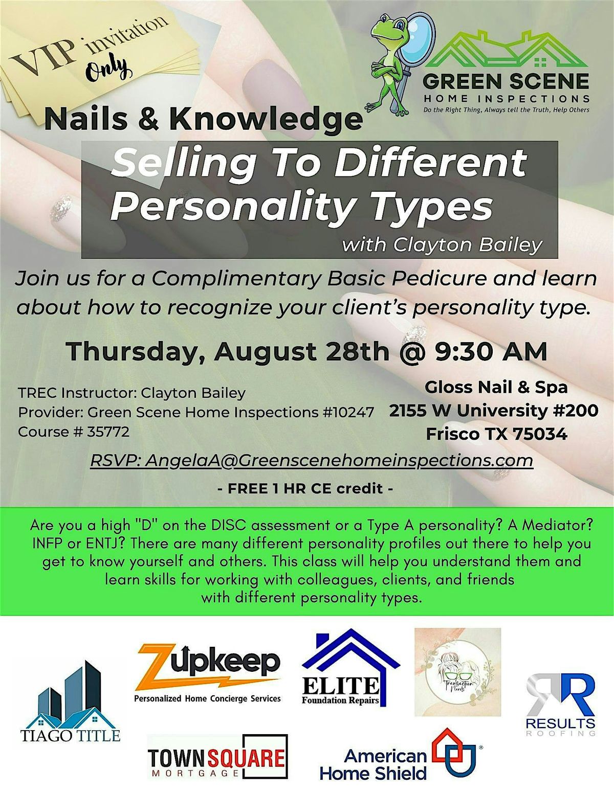 Nails & Knowledge!, 28 August | Event in Frisco | AllEvents