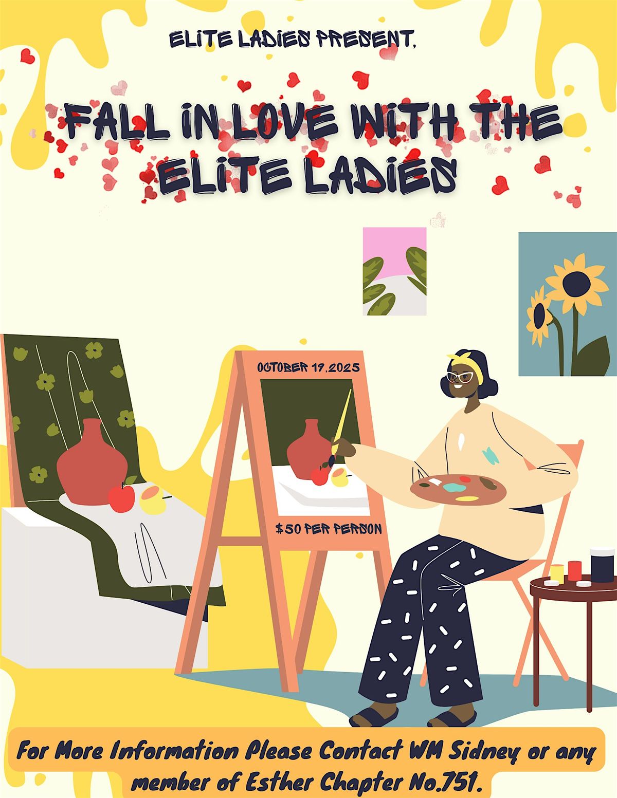 Fall in Love with the Elite Ladies Sip & Paint, 19 October | Event in Brooklyn | AllEvents