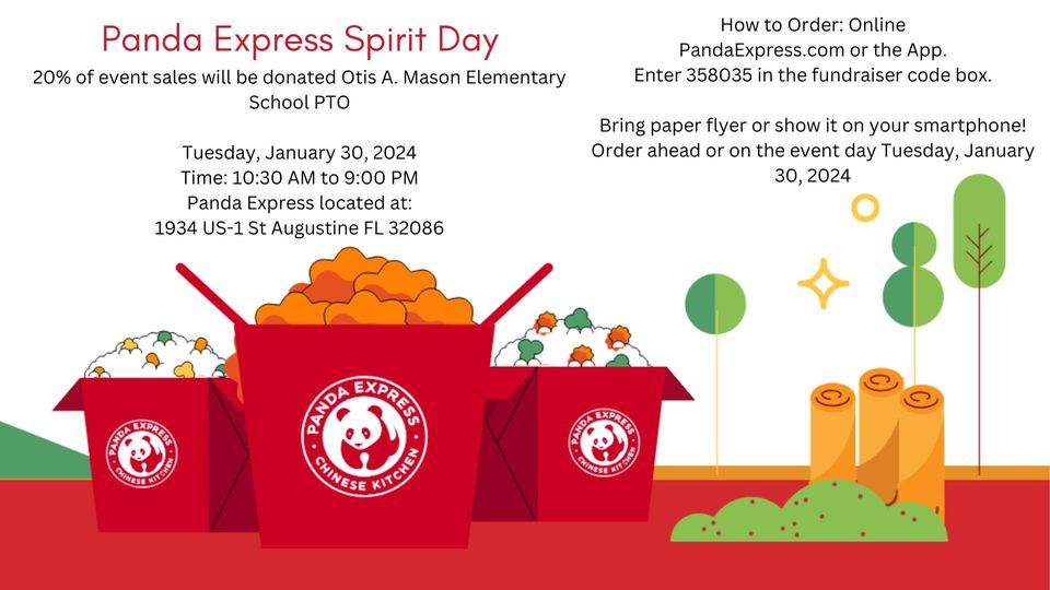 Panda Express Spirit Day, Panda Express, Saint Augustine, January 30 ...