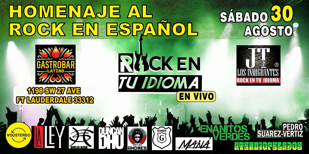 Una Noche de ROCK EN TU IDIOMA en Ft. Lauderdale, 30 August | Event in Fort Lauderdale | AllEvents