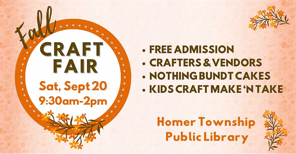 Craft Fair, 20 September | Event in Homer Glen | AllEvents