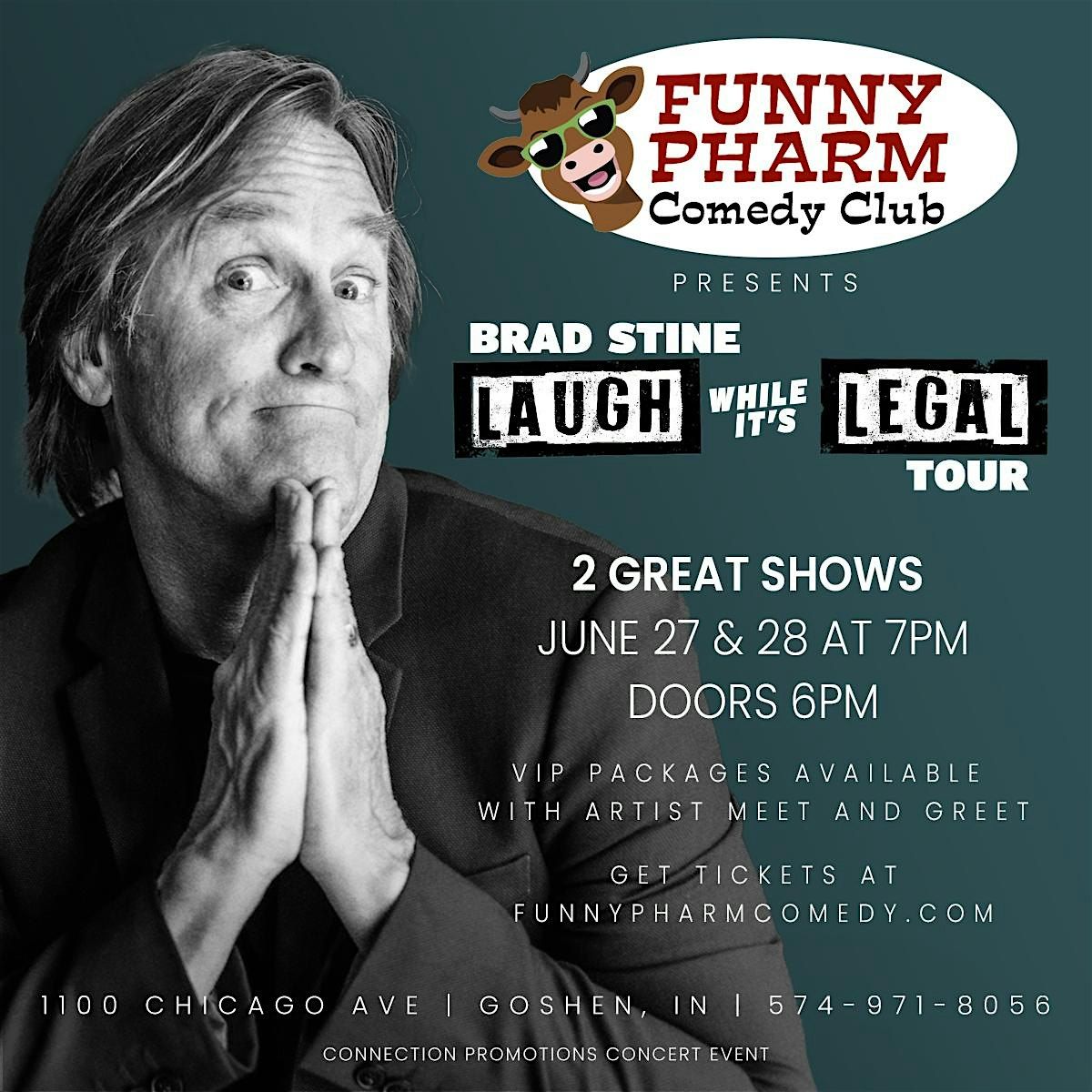 Copy of LIVE COMEDY SHOW Starring **BRAD STINE**, 28 June | Event in Goshen | AllEvents