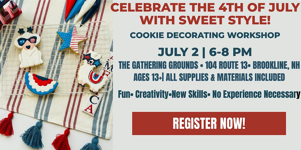 4th of July Cookie Decorating Workshop, 2 July | Event in Brookline | AllEvents