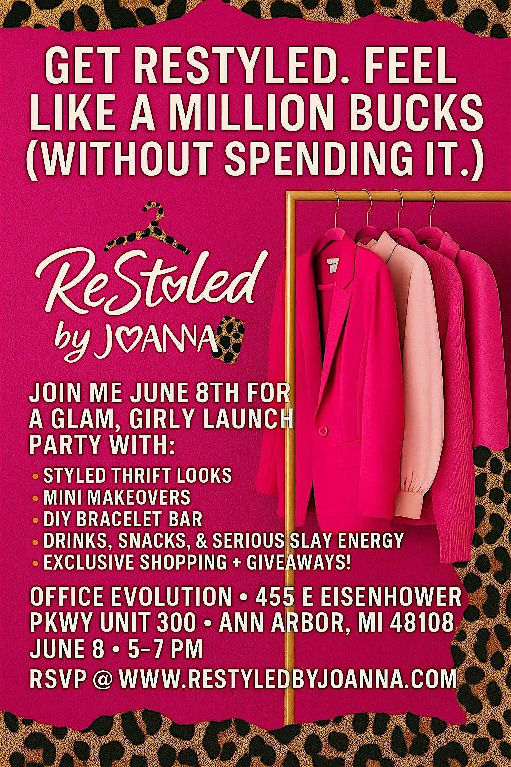 ReStyled by Joanna Launch Party, 8 June | Event in Ann Arbor | AllEvents