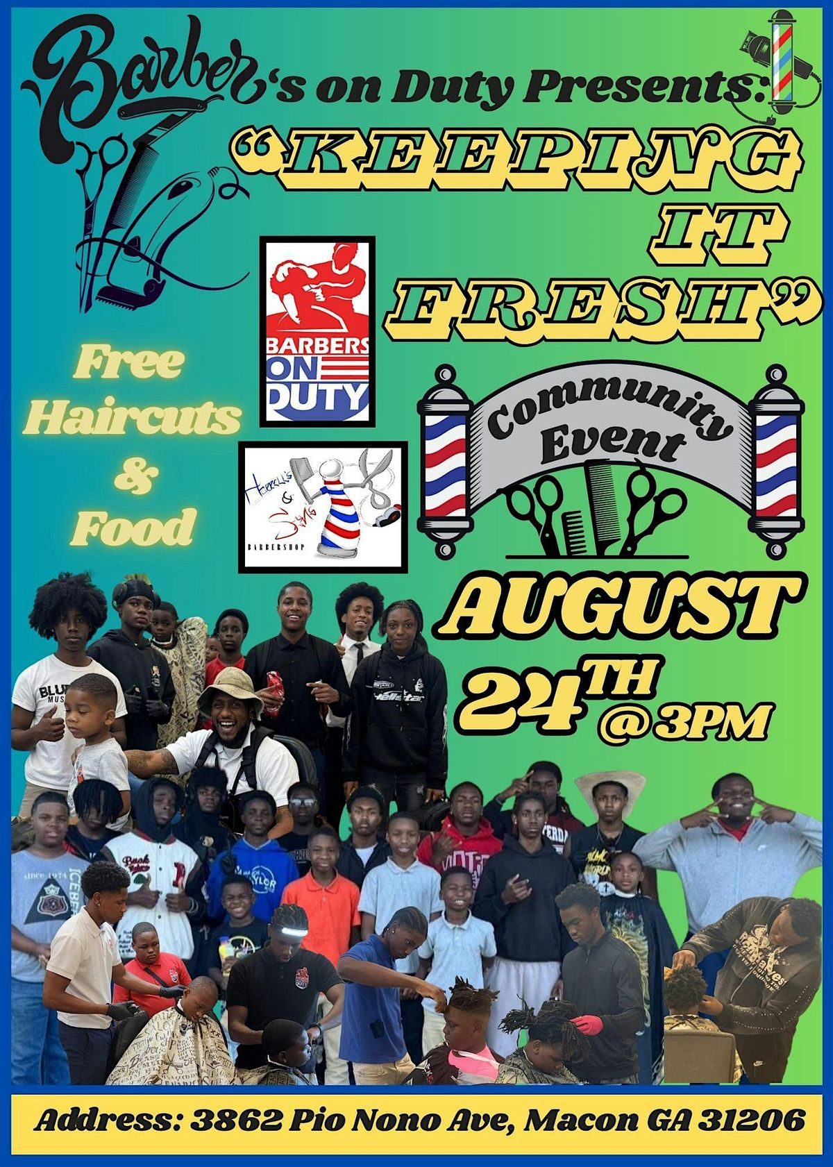 Barber’s on Duty presents: Keeping it Fresh Community Event, 24 August | Event in Macon | AllEvents