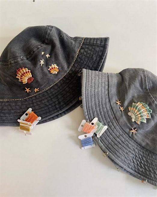 Seashell Embroidered Bucket Hat, 31 July | Event in Charleston | AllEvents