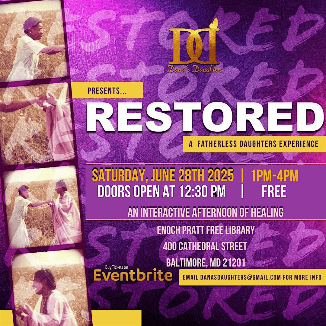 Restored: A Fatherless Daughters Experience, 28 June | Event in Baltimore | AllEvents