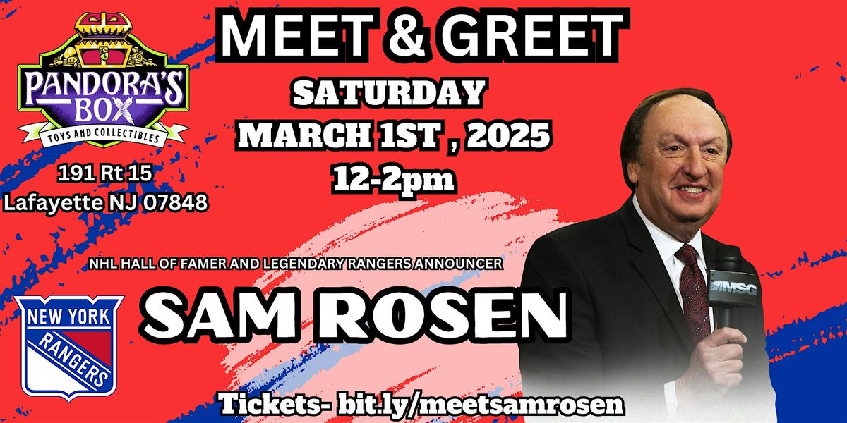 Meet & Greet w/ NY Rangers Broadcaster Sam Rosen @ Pandoras Box Toys ...