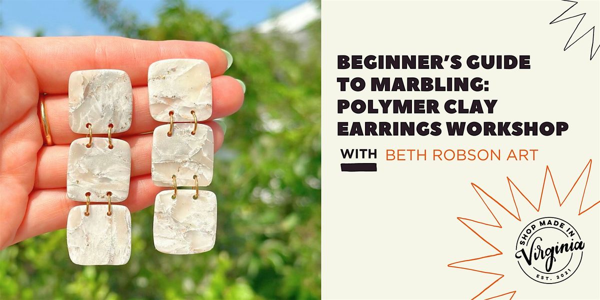 Beginner's Guide to Marbling: Polymer Clay Earring Class w/Beth Robson Art, 13 September | Event in Alexandria